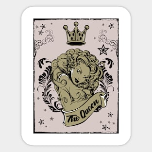 The Queen of Gambling Playing Cards Sticker